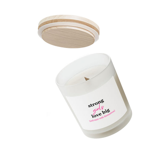 Strong Girls Love Big Scented Candle | Empath Gift for Her, Emotional Support & Empowering Home Decor